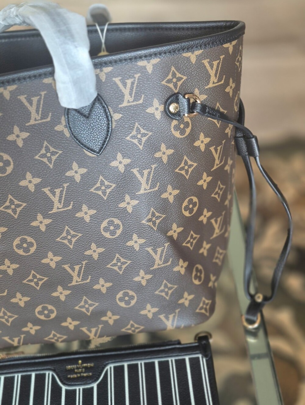 Designer Inspired Monogram Canvas Tote - Picture 11 of 14